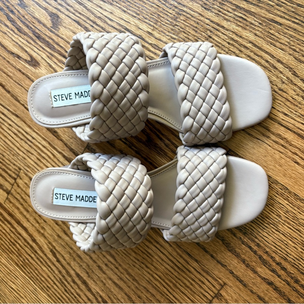 Steve Madden Braided Cream Heels